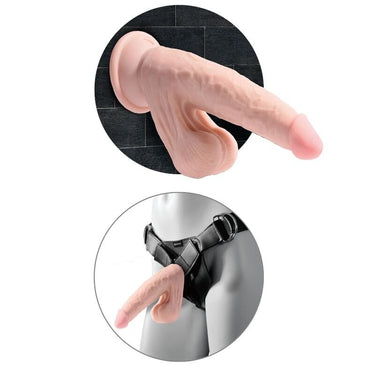 Dildo Realistico King Cock Plus Triple Density con Ventosa e Testicoli